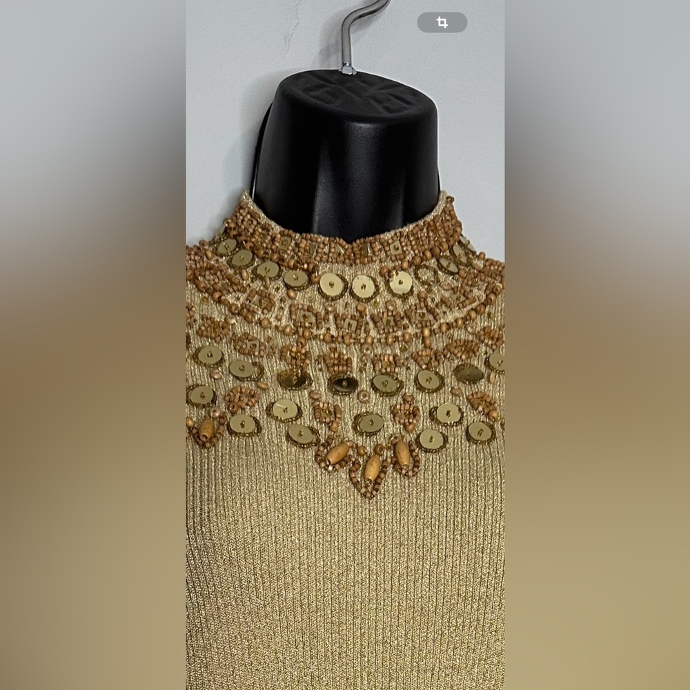 Golden blouse in artisanal stones